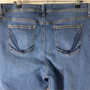 Style & Co Straight Leg Embroidered Jeans short Inseam